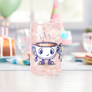 Spielerisches und lustiges Kaffeedesign Dosenglas