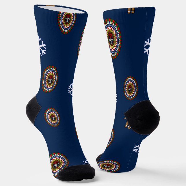Spielerisches Weihnachten Socken (Gewinkelt)