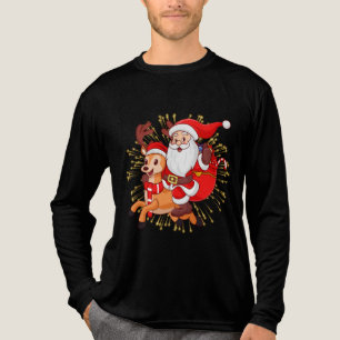 **"Spielerisches Weihnachtsmann-Design – Lustig un Tri-Blend Shirt