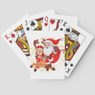 **"Spielerisches Weihnachtsmann-Design – Spaß und  Spielkarten