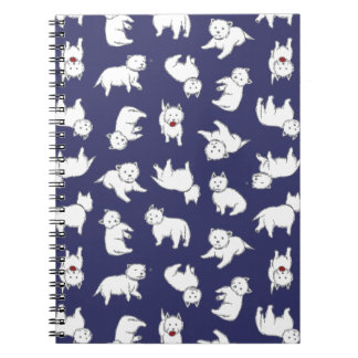 Spielerisches Westies gewundenes Notizbuch Notizblock