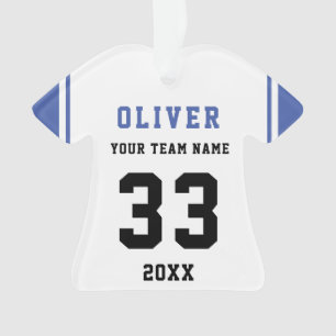 Spielername Team Sports Blue Ornament
