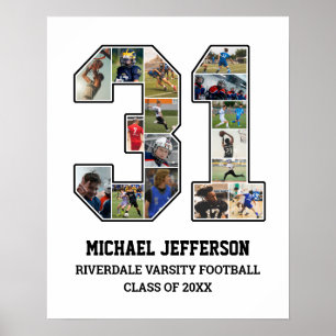 Spielernummer 31 FotoCollage des Senior Sports Tea Poster
