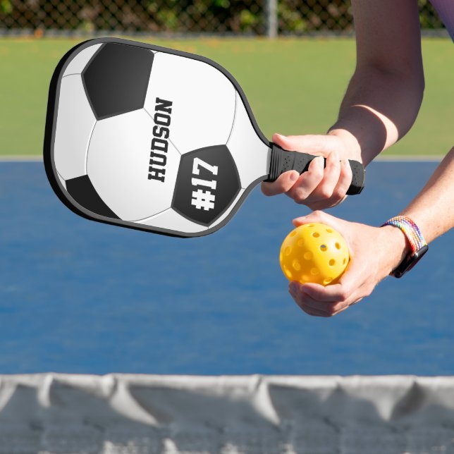 Spielernummer und Name des Fußballfans Pickleball Schläger (InSitu)