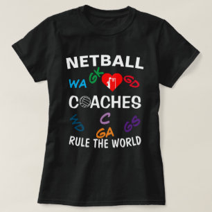 Spielerpositionen Netball-Trainer-Regel T-Shirt