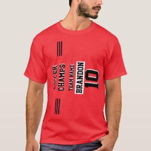 Spielersoccer-Briefmarken personalisiert T-Shirt