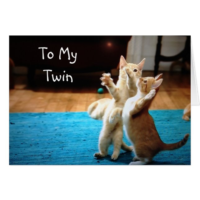 SPIELFÄLTIGE KITTEN *GLÜCKLICHER GEBURTSTAG" (Vorderseite (Horizontal))