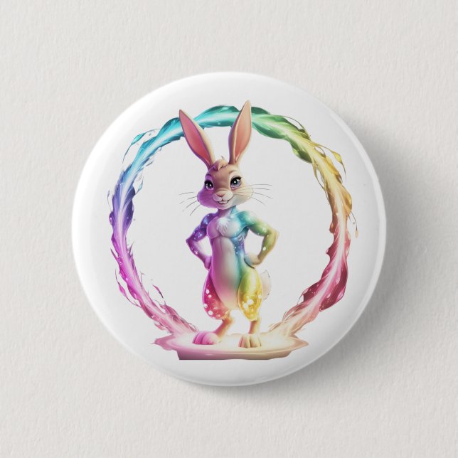 Spielful Bunny Bliss Button (Vorderseite)
