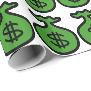 Spielgeldtaschen Muster Gambling Wrapping Papier Geschenkpapier