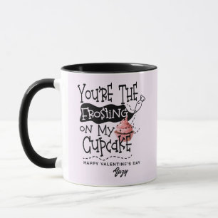 Spielhafte Glasur auf meinem Cupcake Valentins-Mug Tasse