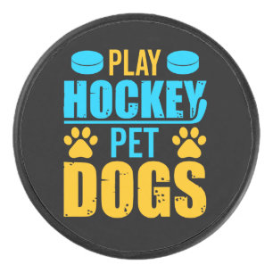 Spielhockey-Begleiter-Hunde Eishockey Puck