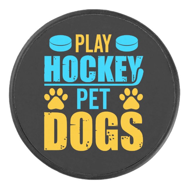 Spielhockey-Begleiter-Hunde Eishockey Puck (Vorderseite)
