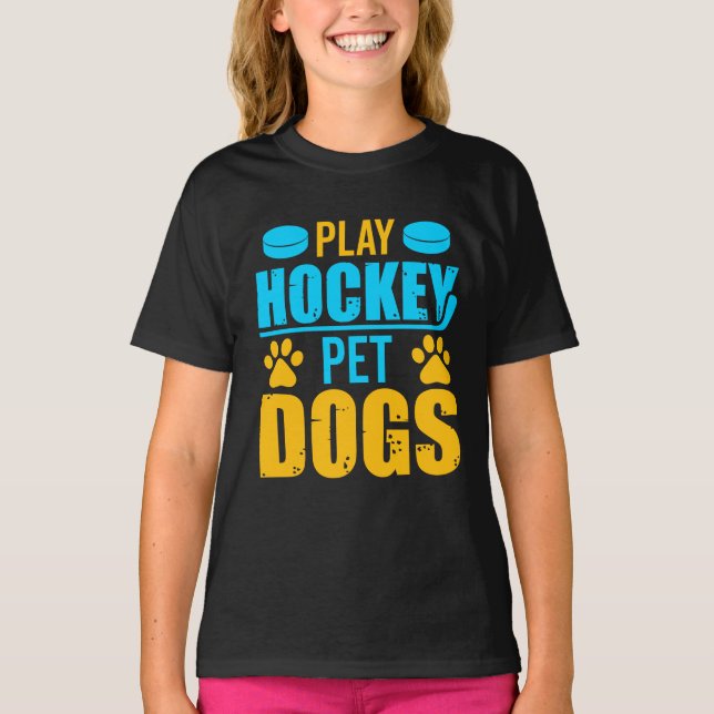 Spielhockey-Begleiter-Hunde T-Shirt (Vorderseite)