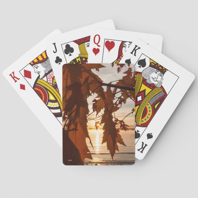 Spielkarte Ahornblätter (Rückseite)