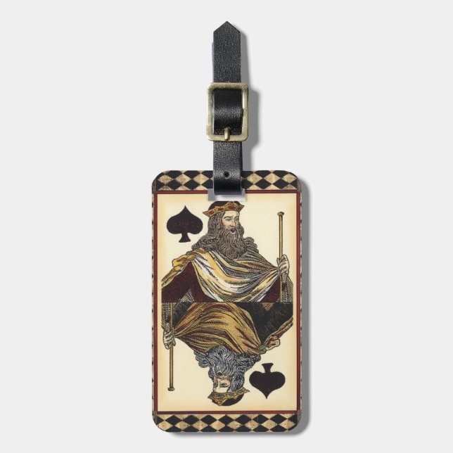 Spielkarte des Königs der Spades durch das Vision  Gepäckanhänger (Vorderseite vertikal)