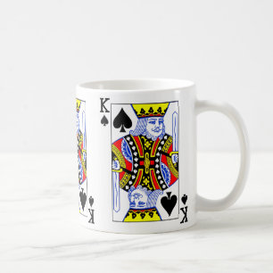 Spielkarte für den König Tasse