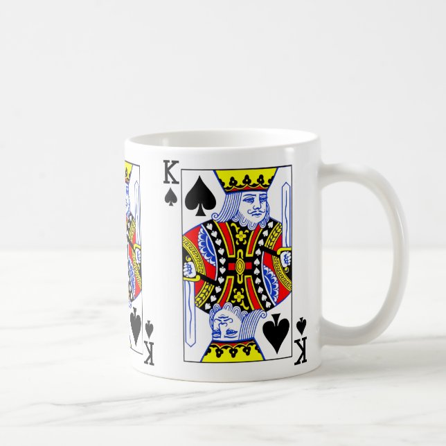 Spielkarte für den König Tasse (Rechts)