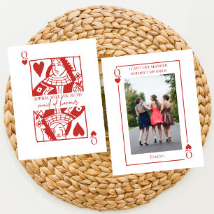 Spielkarte Las Vegas Maid Of Honor Heiratsantrag Mitteilungskarte