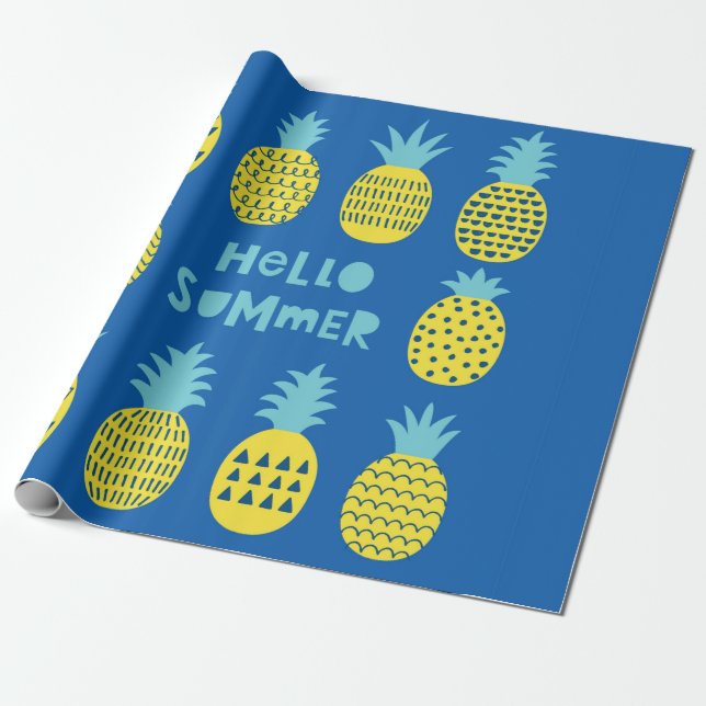 Spielkarte mit Ananas. Geschenkpapier (Ungerollt)