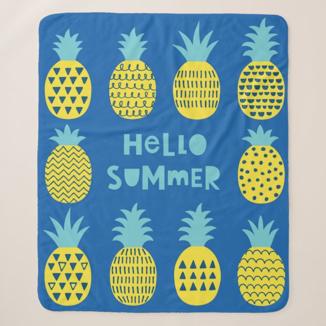 Spielkarte mit Ananas. Sherpadecke (Vorderseite)