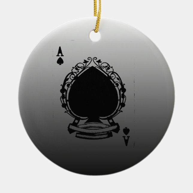 Spielkarte mit Steigung Keramik Ornament (Vorne)