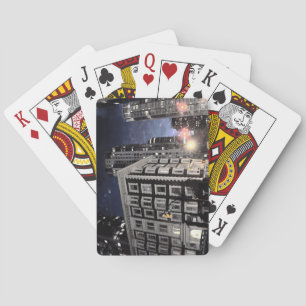 Spielkarte, Stadtphoto die Nacht Spielkarten