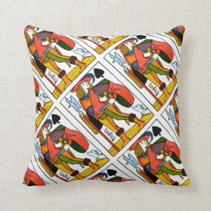 Spielkarte-Tarot-Jack von SpadesThrow PillowJ Kissen