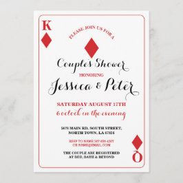 Spielkarte verbindet König Queen Las Vegas Einladung