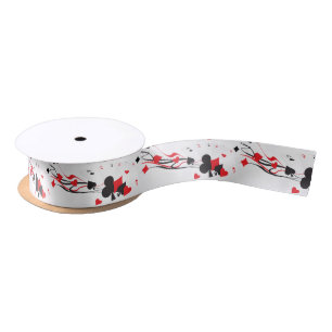 Spielkarte-Verein-As-Spaten-Diamanten Satinband