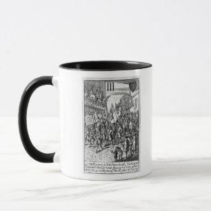 Spielkarte, welche die Fahnen darstellt Tasse