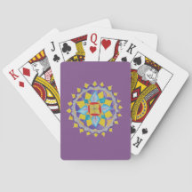 Spielkarten Blau Gelb Mandala