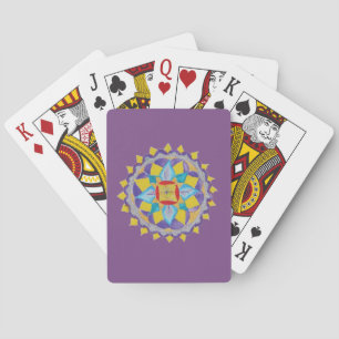 Spielkarten Blau Gelb Mandala