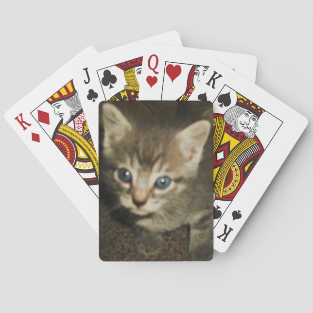 Spielkarten BLAUE MIT AUGEN KITTY (Rückseite)