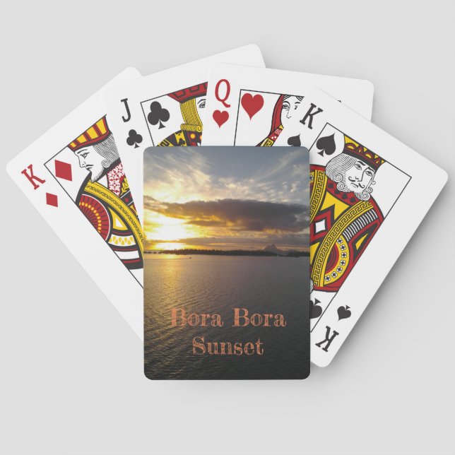 Spielkarten Bora Bora Sonnenuntergangplattform (Rückseite)