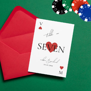 Spielkarten-Casino-Vegas-Hochzeitstisch-Nummer Einladung