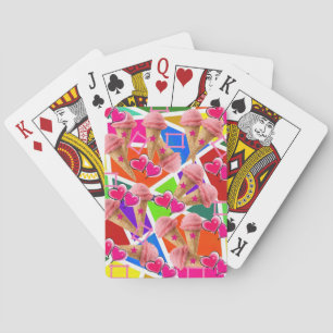 Spielkarten-Deck Erdbeer-Eiscreme Abstrakt Spielkarten
