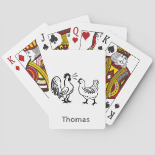 Spielkarten-Deck-Färbung Hähne Spielkarten
