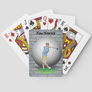 Spielkarten Deck Golfer Golfbälle