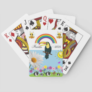 Spielkarten Deck Hummel Papagei Kaninchen Sonne