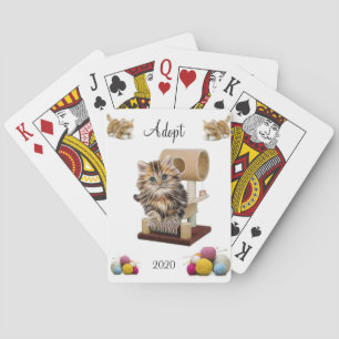 Spielkarten Deck Katzenbaum Garn Adoptieren