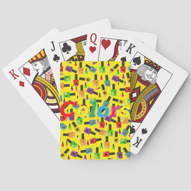 Spielkarten Deck Nagelstudio Farben Nagellack (Rückseite)