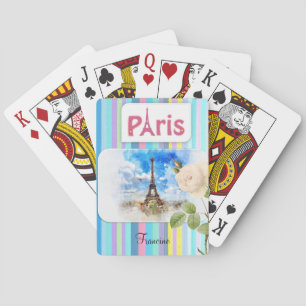 Spielkarten Deck Paris Frankreich Streifen