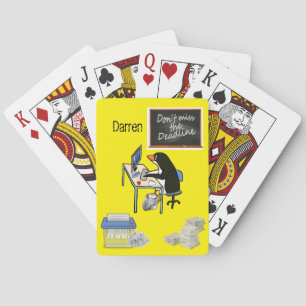 Spielkarten Deck Pinguin Büro Frist Gelb