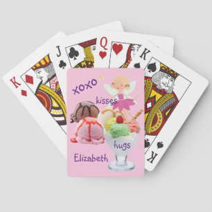 Spielkarten-Deck Rosa Feen-Eiscreme Spielkarten