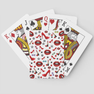 Spielkarten-Deck Rote Lippenstift Absätze Spielkarten