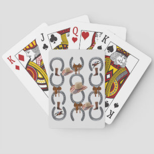 Spielkarten-Deck Sattelpferd Schuh Grau Spielkarten