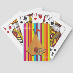 Spielkarten Deck Streifen Zelt Schlange