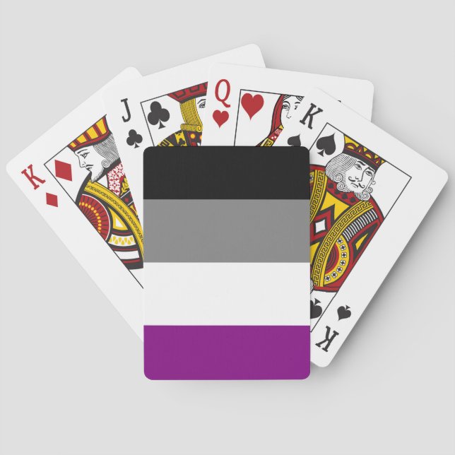 Spielkarten der asexualen Flagge (Rückseite)