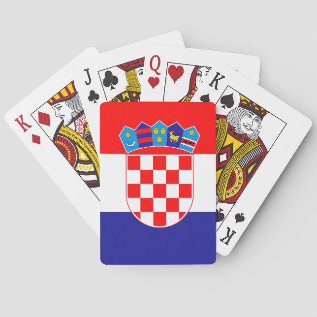 Spielkarten der kroatischen Flagge (Rückseite)