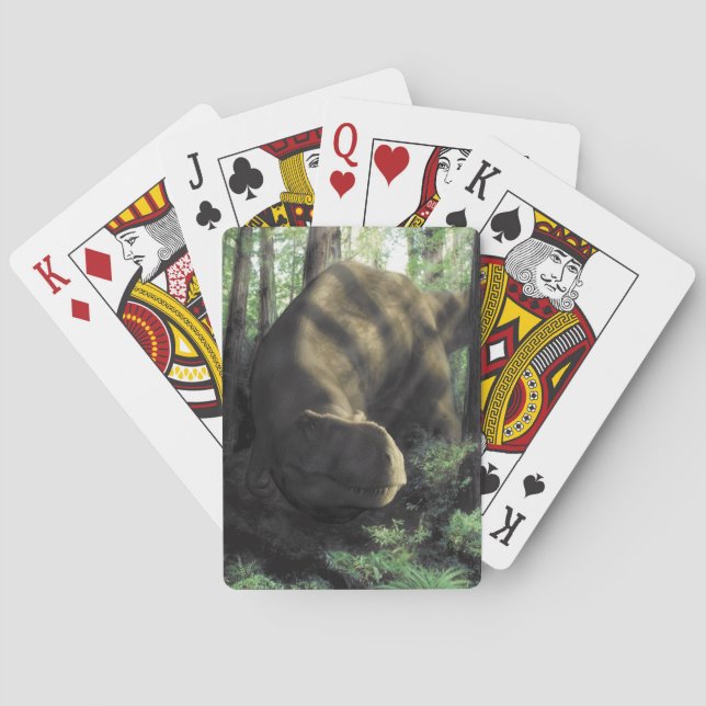 Spielkarten des Dinosauriers (Rückseite)